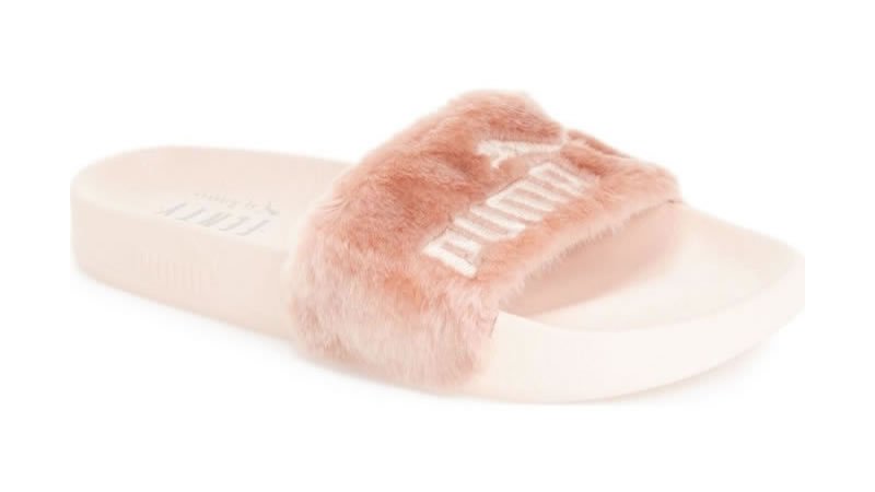 Ladies PUMA Leadcat Fenty Fur Slide Sandals