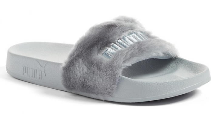 Ladies PUMA Leadcat Fenty Fur Slide Sandals