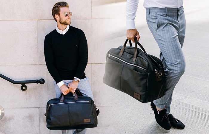 A Classy Weekender Bag, Solo NY's Bayside Leather Duffel