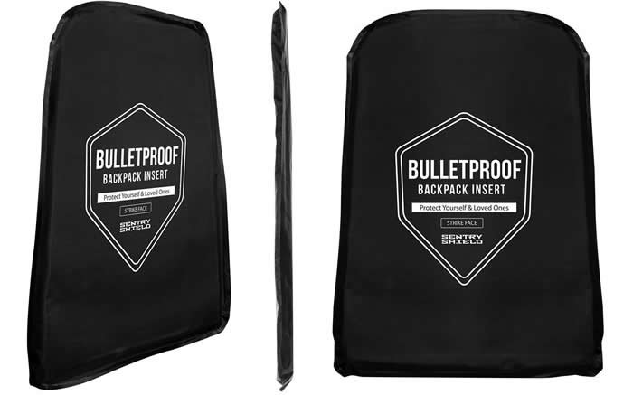 SentryShield® Level IIIA 10mm Thin Lightweight Bulletproof Backpack Armor Insert 