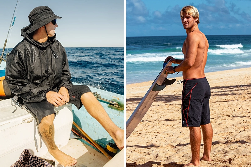 Balaram Stack Hybrid Shorts & Jack Robinson Swim Trunks: Volcom Surf Vitals for those hot summer months